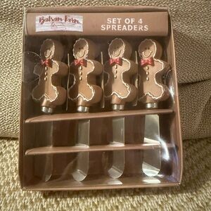 Balsam Farm Gingerbread Man Spreader Set of 4.